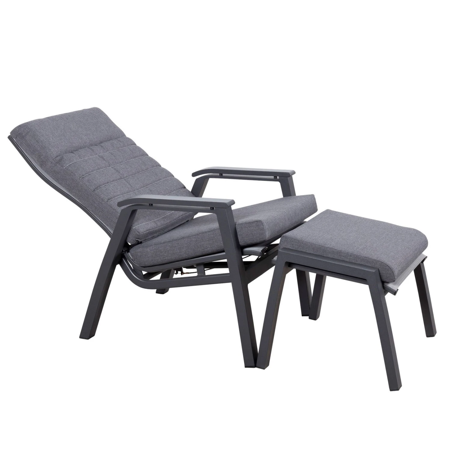 Loungesessel 'Paris', Grau/schwarz 4 Loungesessel 'Paris', Grau/schwarz – Bild 4