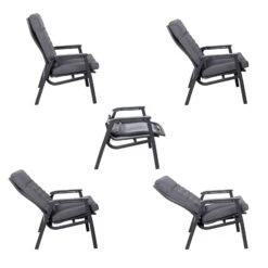 Loungesessel 'Paris', Grau/schwarz 27 Loungesessel 'Paris', Grau/schwarz -Günstiges Gartenambiente Geschäft 3910302694 Loungesessel Paris inkl Auflage 25 118548