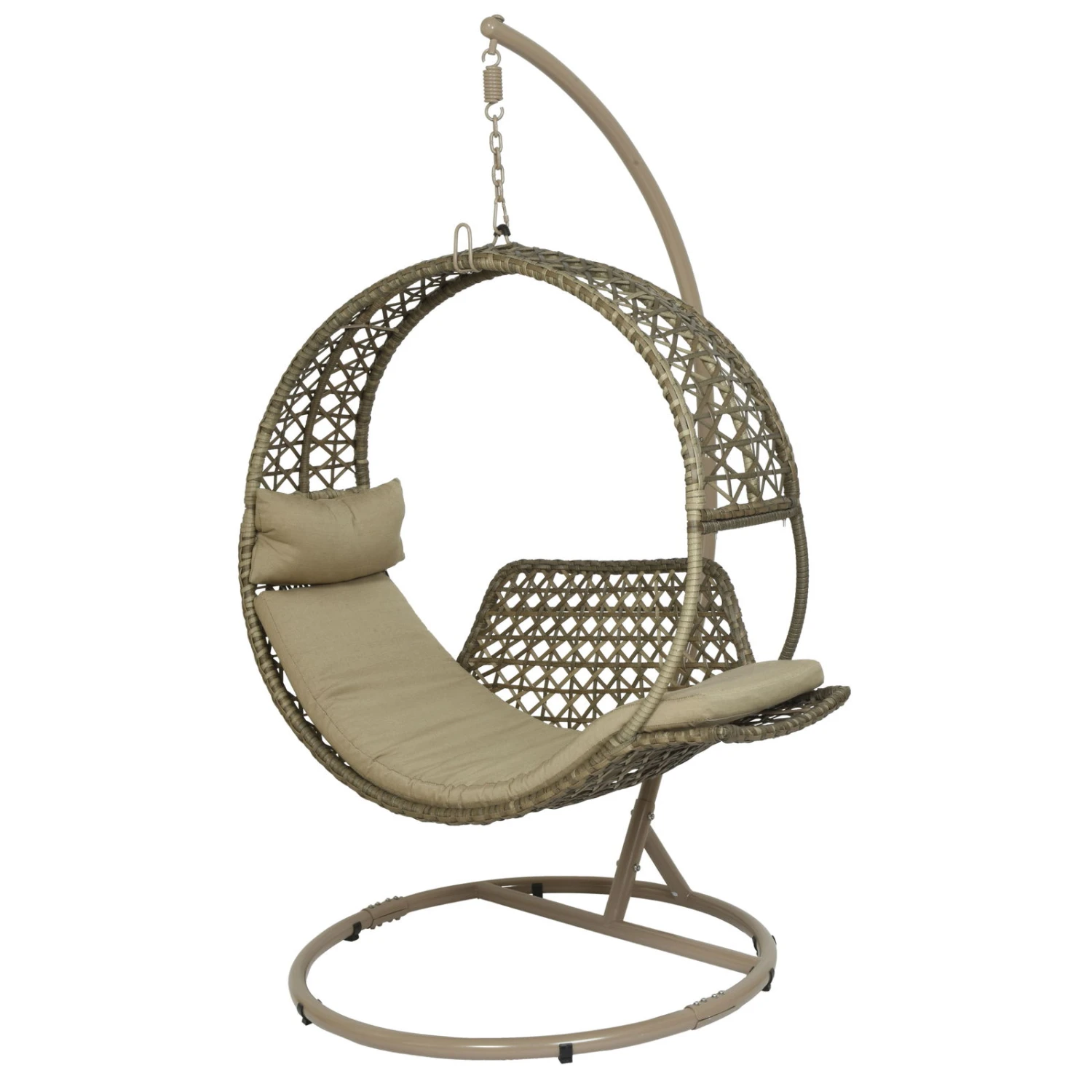 Hängesessel 'Kapaa', Braun, Inkl. Kissen 2 Hängesessel 'Kapaa', Braun, Inkl. Kissen – Bild 2