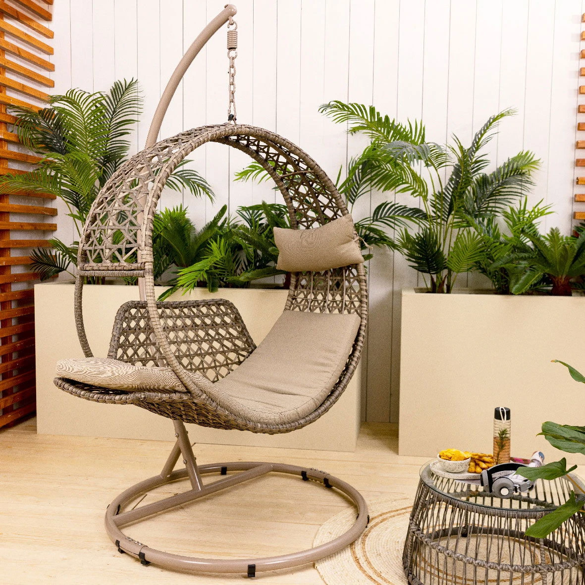 Hängesessel 'Kapaa', Braun, Inkl. Kissen 1 Hängesessel 'Kapaa', Braun, Inkl. Kissen