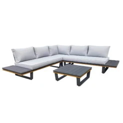 Alu-Eckloungegruppe 'Cahors' Inkl. Kissen, 4tlg., Anthrazit