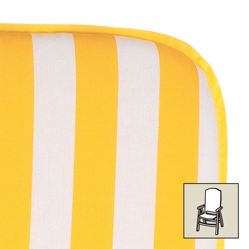 Best Hochlehnerauflage Gelb/weiß, Ca. 120 X 50 X 6 Cm 1 Best Hochlehnerauflage Gelb/weiß, Ca. 120 X 50 X 6 Cm