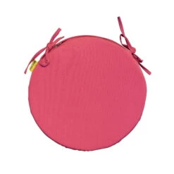 Stuhlauflage 'Frambuesa', Erdbeerfarben, Ca. Ø 39 X 3,5 Cm