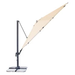 Doppler Pendelschirm 'Ravenna 400', Um 360° Drehbar, Ø 400 Cm, Natur -Günstiges Gartenambiente Geschäft 3910502858 Pendelschirm Ravenna 400 D ca 400cm natur1 65881