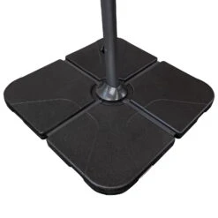Doppler 4er-Set Bodenplatten, Befüllbar Bis 25 Kg, 50 X 50 X 7 Cm