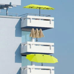 Sonnenschirm Salerno, Mit Schutzhülle, Ca. 300 X 150 Cm -Günstiges Gartenambiente Geschäft 3910503034 Sonnenschirm Salerno ca300x150cm apfelgruen10 71437