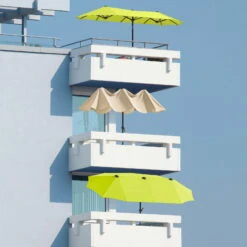 Sonnenschirm Salerno, Mit Schutzhülle, Ca. 300 X 150 Cm -Günstiges Gartenambiente Geschäft 3910503034 Sonnenschirm Salerno ca300x150cm apfelgruen11 71436