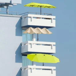 Sonnenschirm Salerno, Mit Schutzhülle, Ca. 300 X 150 Cm -Günstiges Gartenambiente Geschäft 3910503034 Sonnenschirm Salerno ca300x150cm apfelgruen12 71435