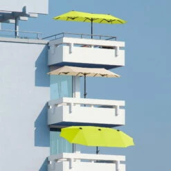 Sonnenschirm Salerno, Mit Schutzhülle, Ca. 300 X 150 Cm -Günstiges Gartenambiente Geschäft 3910503034 Sonnenschirm Salerno ca300x150cm apfelgruen13 71434