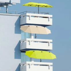 Sonnenschirm Salerno, Mit Schutzhülle, Ca. 300 X 150 Cm -Günstiges Gartenambiente Geschäft 3910503034 Sonnenschirm Salerno ca300x150cm apfelgruen14 71433