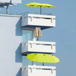 Sonnenschirm Salerno, Mit Schutzhülle, Ca. 300 X 150 Cm -Günstiges Gartenambiente Geschäft 3910503034 Sonnenschirm Salerno ca300x150cm apfelgruen9 71438