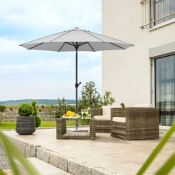 Schneider Sonnenschirm 'Adria', Ø 300 Cm 18 Schneider Sonnenschirm 'Adria', Ø 300 Cm -Günstiges Gartenambiente Geschäft 3910503171 Sonnenschirm Adria silbergrau 6 91677