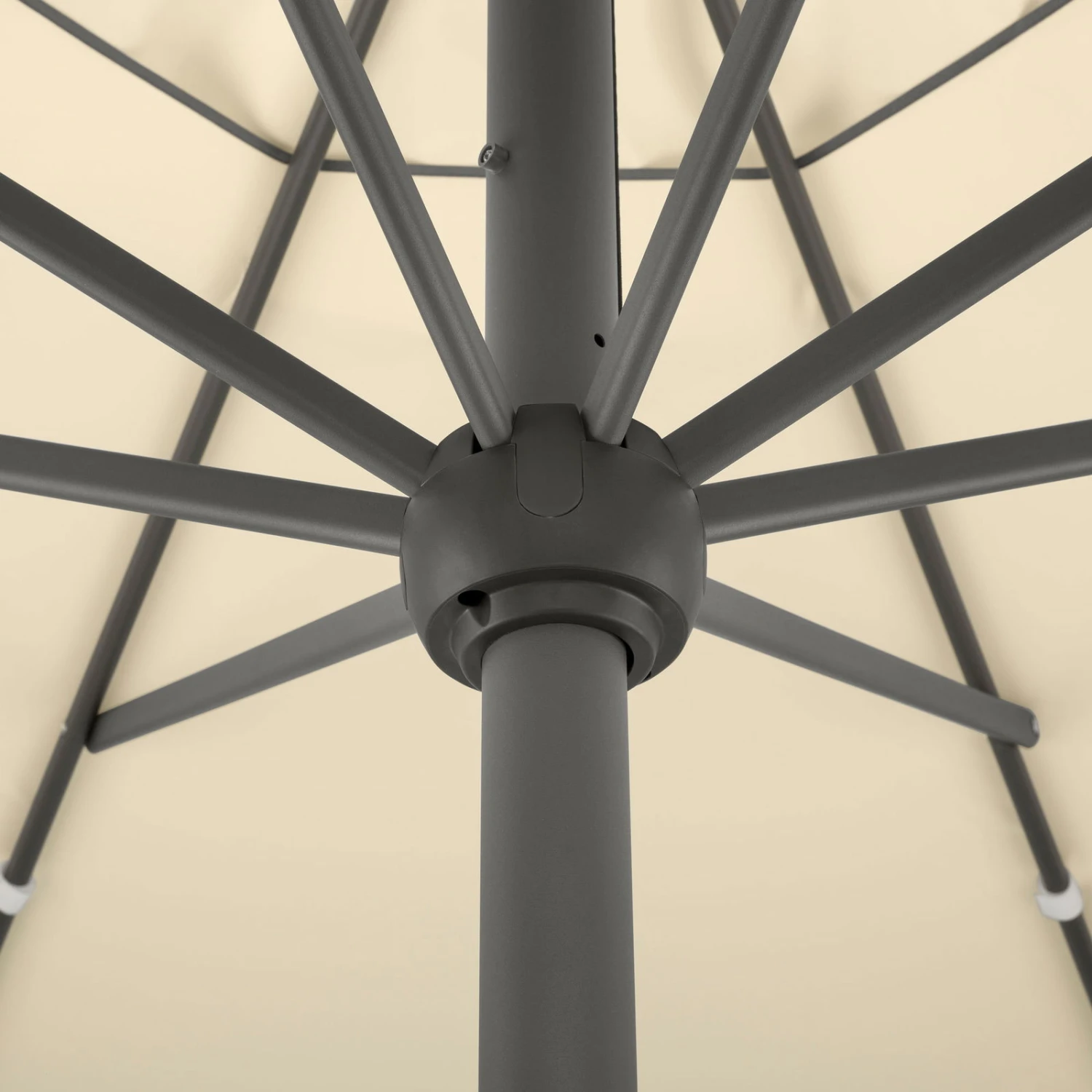 Sonnenschirm 'Adria', Ø 350 Cm, Natur 4 Sonnenschirm 'Adria', Ø 350 Cm, Natur – Bild 4