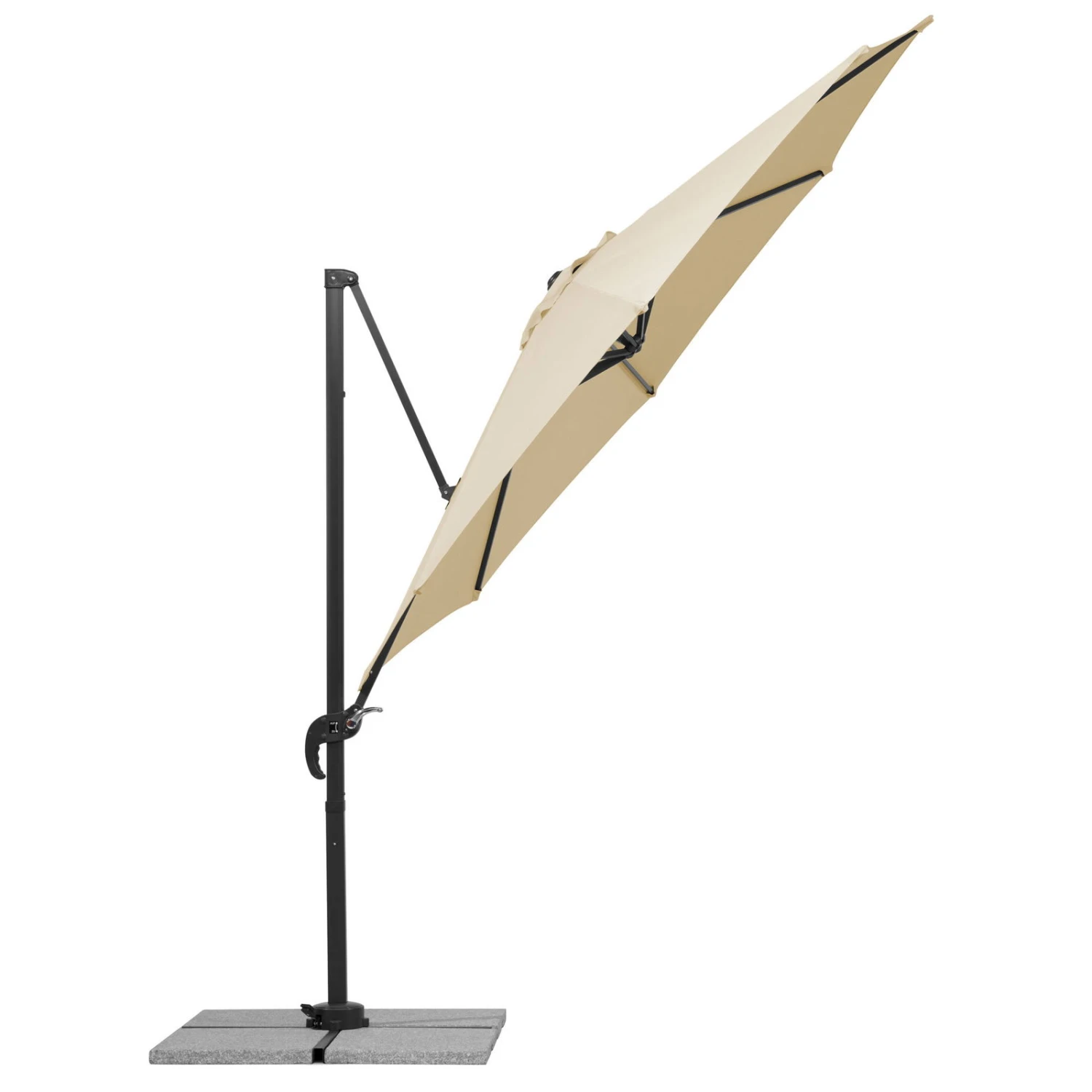 Sonnenschirm 'Rhodos Junior', Ø 300 Cm, Natur 4 Sonnenschirm 'Rhodos Junior', Ø 300 Cm, Natur – Bild 4