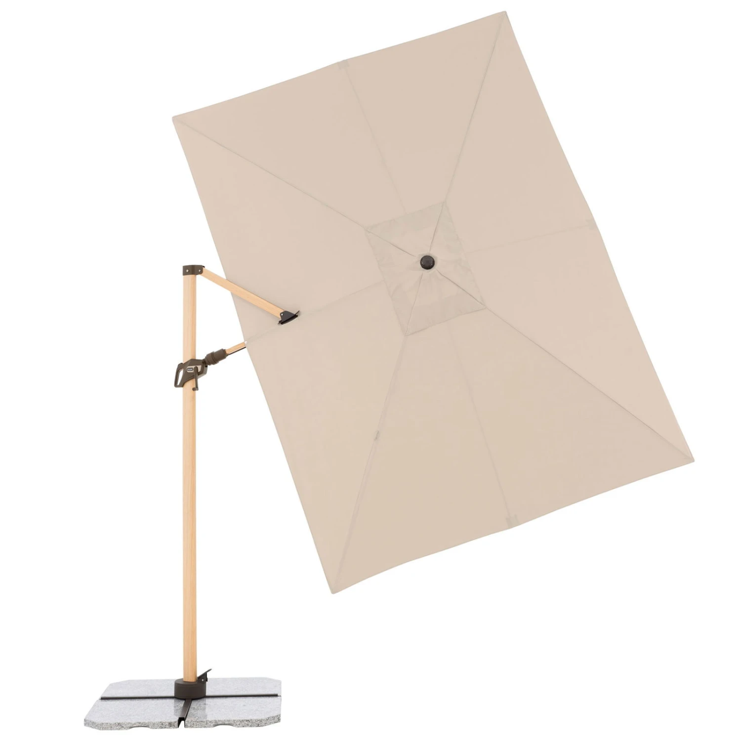 Pendelschirm 'Alu-Wood Ultra AX', Ca. 300 X 220 Cm, Natur 4 Pendelschirm 'Alu-Wood Ultra AX', Ca. 300 X 220 Cm, Natur – Bild 4