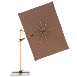 Pendelschirm 'Alu-Wood Ultra AX', Ca. 300 X 220 Cm -Günstiges Gartenambiente Geschäft 3910503249 Pendelschirm Alu Wood Ultra AX 10 98998