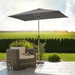 Sonnenschirm 'Cordoba', Ca. 230 X 150 Cm -Günstiges Gartenambiente Geschäft 3910503323 Sonnenschirm Cordoba ca 230x150cm anthrazit 12 119087