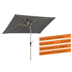 Sonnenschirm 'Cordoba', Ca. 230 X 150 Cm -Günstiges Gartenambiente Geschäft 3910503323 Sonnenschirm Cordoba ca 230x150cm anthrazit 4 119081