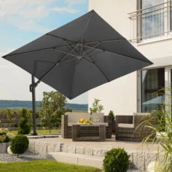 Pendelschirm 'Rhodos', Anthrazit, Ca. 300 X 300 Cm