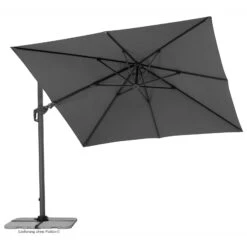 Pendelschirm 'Rhodos', Anthrazit, Ca. 300 X 300 Cm -Günstiges Gartenambiente Geschäft 3910503326 Pendelschirm Rhodos Twist Green Style ca 300x300cm anthrazit 7 119123