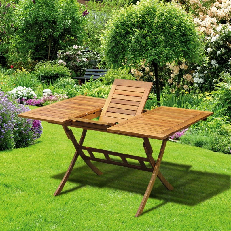 Balkon-Ausziehtisch 100/140x90 Cm Akazienholz 2 Balkon-Ausziehtisch 100/140x90 Cm Akazienholz – Bild 2