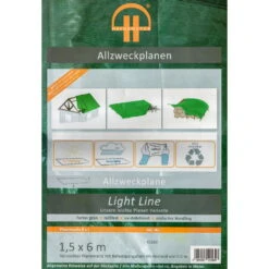 Allzweckplane Light Line Grün -Günstiges Gartenambiente Geschäft 3910901479 Allzweckplane LightLine gruen 1 5x6m 04 33989
