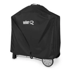 Weber Abdeckhaube Für Q-Serie Grillgeräte, 100 % Polyester, Schwarz -Günstiges Gartenambiente Geschäft 3910901630 Premium Abdeckhaube Q Serie m Premium Rollwagen1 66096