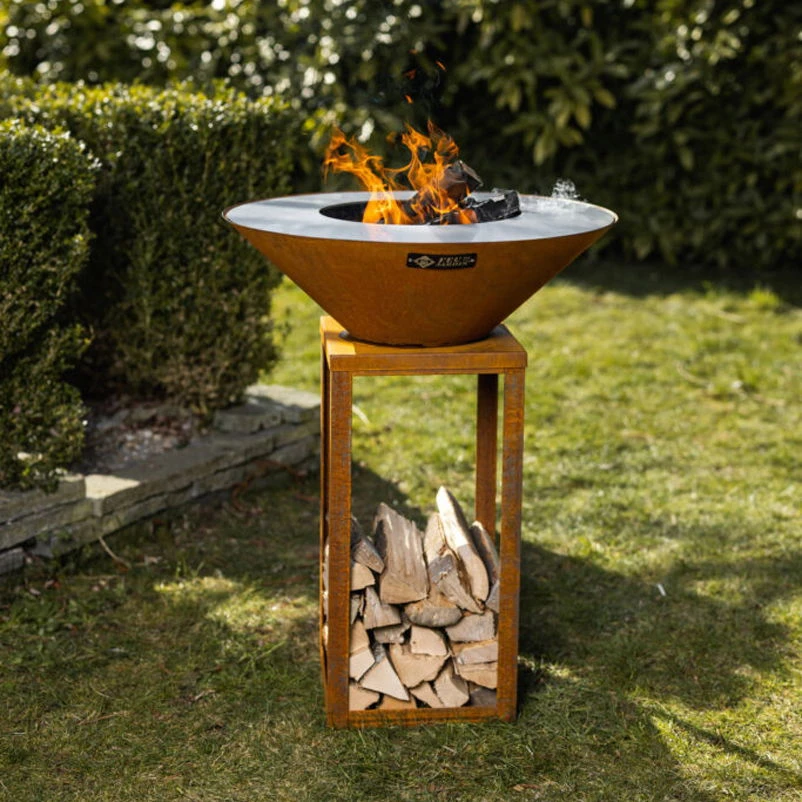 Edelstahl-Feuerstelle 'Fyro 80', Rost, 100 X 100 X 80 Cm 1 Edelstahl-Feuerstelle 'Fyro 80', Rost, 100 X 100 X 80 Cm