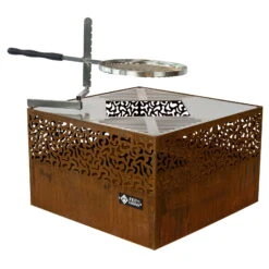 Edelstahl-Feuerstelle 'CUBE 500', Rost, 45 X 75 X 75 Cm -Günstiges Gartenambiente Geschäft 3920100740 Feuerstelle Cube500 rost 4 109401