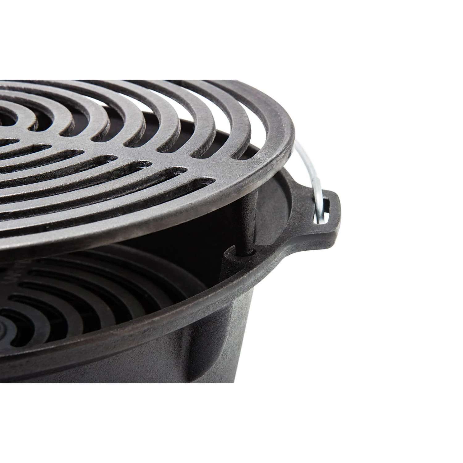 Feuergrill Petromax TG3, Schwarz, Gusseisen, Ca. Ø 45 X H 21 Cm 2 Feuergrill Petromax TG3, Schwarz, Gusseisen, Ca. Ø 45 X H 21 Cm – Bild 2