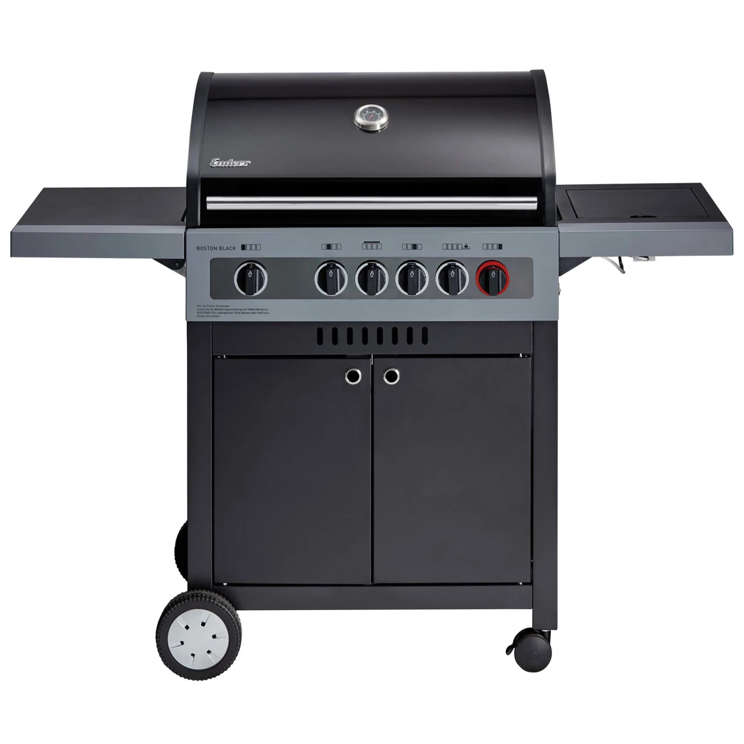 Gasgrill Boston Black 4 IK Turbo In Schwarz, 144 X 61 X 115 Cm 2 Gasgrill Boston Black 4 IK Turbo In Schwarz, 144 X 61 X 115 Cm – Bild 2