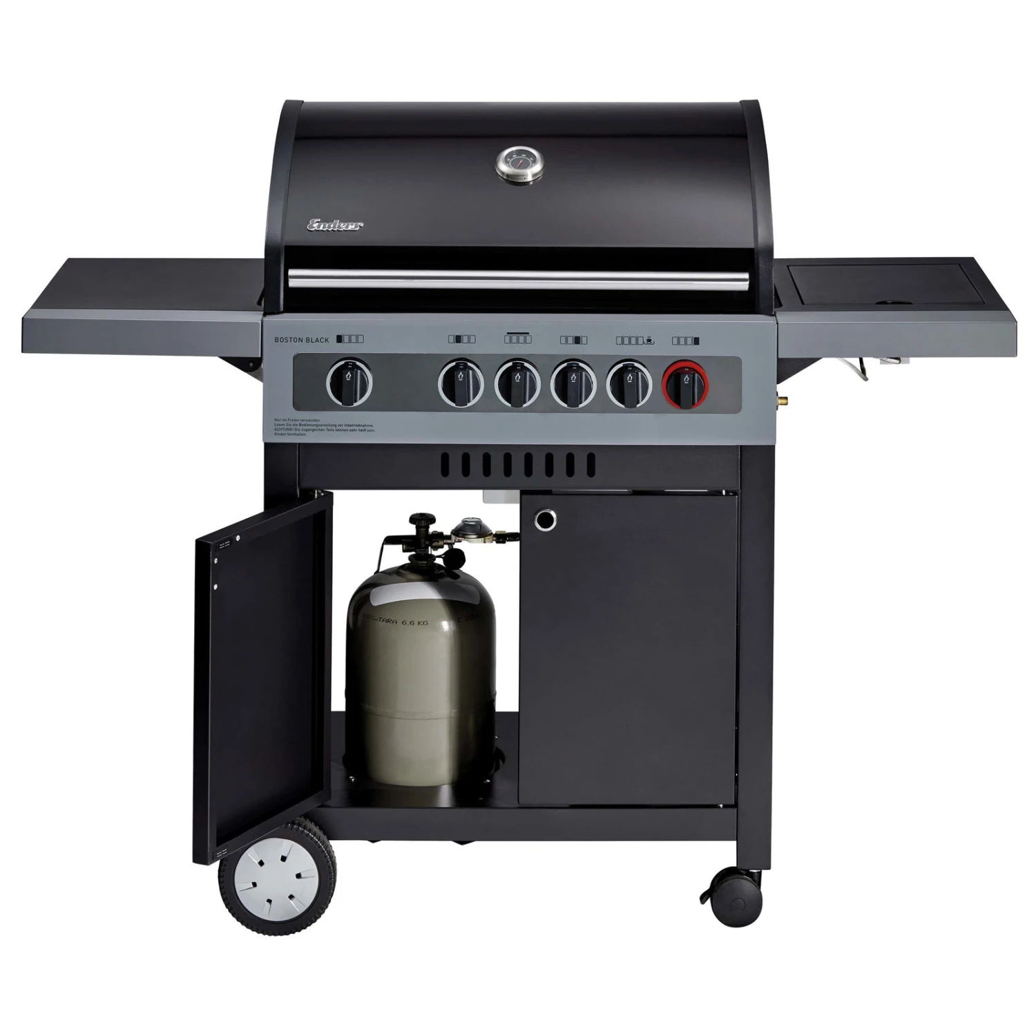 Gasgrill Boston Black 4 IK Turbo In Schwarz, 144 X 61 X 115 Cm 3 Gasgrill Boston Black 4 IK Turbo In Schwarz, 144 X 61 X 115 Cm – Bild 3