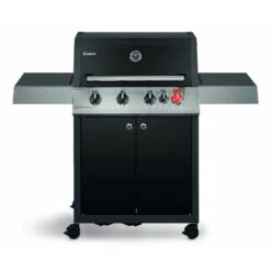 Gasgrill Colorado, Schwarz, Stahl, 117 X 54,5 X 145 Cm -Günstiges Gartenambiente Geschäft 3920200345 8521 Colorado 4 I Turbo frontal Schatten 122898