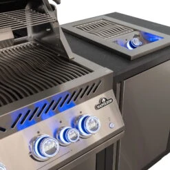 Napoleon Küche 'Oasis Compact 105', Schwarz, Stahl, Ca. 129 X 83 X 224,5 Cm -Günstiges Gartenambiente Geschäft 3920200355 Outdoorkueche Oasis Compact105 mit Big32 grau mit 4 Hauptbrenner 6 123236