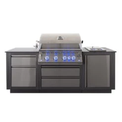 Napoleon Küche 'Oasis Compact 105', Schwarz, Stahl, Ca. 129 X 83 X 224,5 Cm