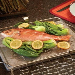 Napoleon Fisch- Und Gemüsehalter Klappbar, Ca. 40,1x26,2x8,6 Cm 13 Napoleon Fisch- Und Gemüsehalter Klappbar, Ca. 40,1x26,2x8,6 Cm -Günstiges Gartenambiente Geschäft 3920501626 57012 expandable grill basket in use 41376