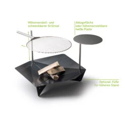 Höfats TRIPLE Grillrost Aus Edelstahl, Maße 45 Cm -Günstiges Gartenambiente Geschäft 3920501765 TRIPLE Grillrost D45cm 4 57579