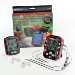 Maverick Grill-Thermometer XR-50 Mit 4 Fühlern, Wasserdicht, Kabellos