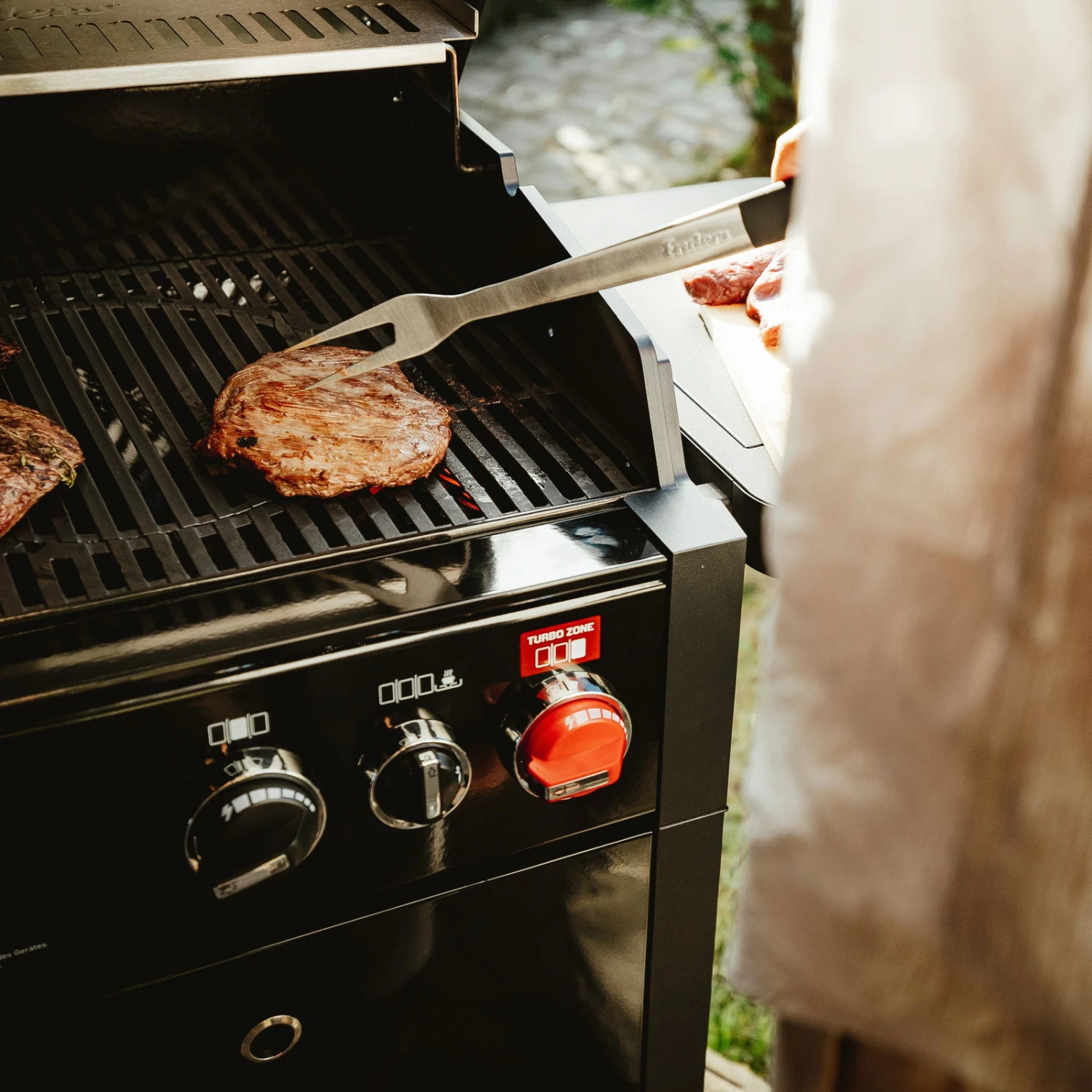 Premium Grillgabel, Schwarz, Edelstahl, 2,5 X 42 X 3,5 Cm 3 Premium Grillgabel, Schwarz, Edelstahl, 2,5 X 42 X 3,5 Cm – Bild 3