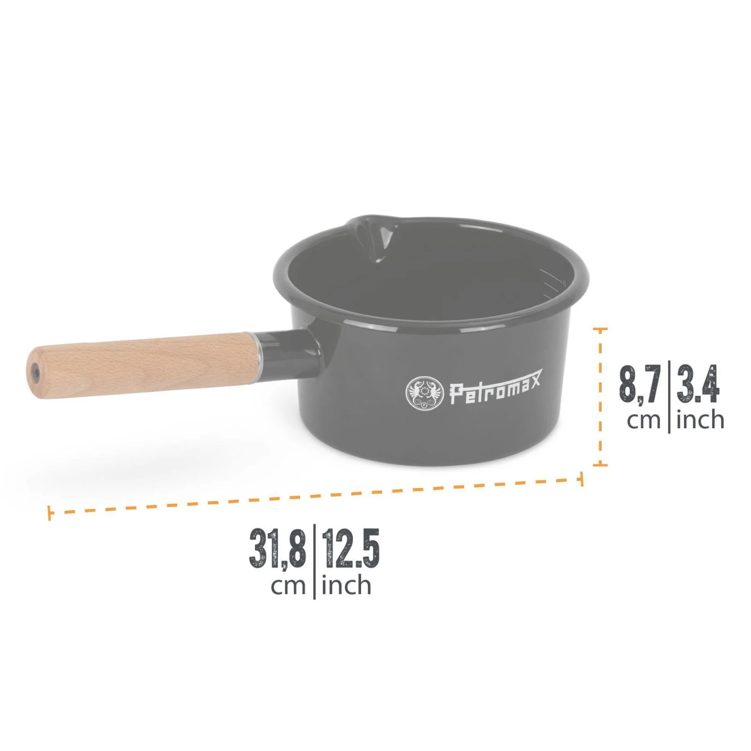 Petromax Stieltopf, Schwarz, Edelstahl/Holz, Ca. 1 Liter 4 Petromax Stieltopf, Schwarz, Edelstahl/Holz, Ca. 1 Liter – Bild 4