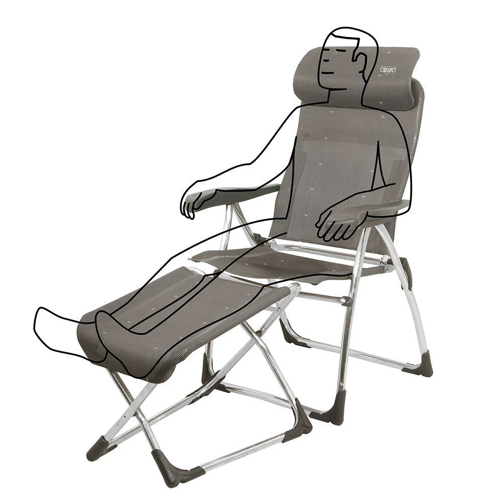 Crespo Hocker/Beinauflage Compact Klappbar, Silber/anthrazit 3 Crespo Hocker/Beinauflage Compact Klappbar, Silber/anthrazit – Bild 3