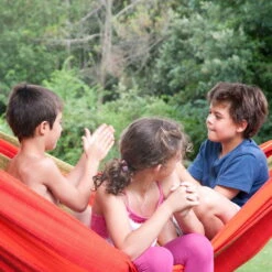 LA SIESTA Hängematte Kingsize Flora Chili, Aus Bio-Baumwolle -Günstiges Gartenambiente Geschäft 3940200268 Kingsize Haengematte Flora chili BioBaumwolle 47138