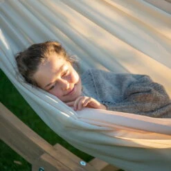 LA SIESTA Doppel-Hängematte Brisa, Vanilla, Outdoor Material, Bis 160 Kg, Wetterfest -Günstiges Gartenambiente Geschäft 3940200279 Doppel Haengematte Brisa vanilla Outdoor Material 14 61113