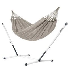 LA SIESTA Doppel-Hängematte Brisa, Almond, Outdoor Material, Bis 160 Kg, Wetterfest -Günstiges Gartenambiente Geschäft 3940200281 Doppel Haengematte Brisa almond Outdoor Material 4 61236