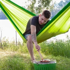 LA SIESTA Singe-Reisehängematte Colibri 3.0, Palm, Nylon, Bis 180 Kg, Reißfest, Leicht -Günstiges Gartenambiente Geschäft 3940200282 Single Reisehaengematte Colibri 3 0 palm Nylon Stoff 9 61221