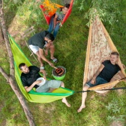 LA SIESTA Doppel-Reisehängematte Colibri 3.0, Palm, Bis 180 Kg, Reißfest, Leicht -Günstiges Gartenambiente Geschäft 3940200285 Doppel Reisehaengematte Colibri 3 0 Palm Nylon Stoff 3 61192