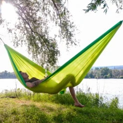 LA SIESTA Doppel-Reisehängematte Colibri 3.0, Palm, Bis 180 Kg, Reißfest, Leicht -Günstiges Gartenambiente Geschäft 3940200285 Doppel Reisehaengematte Colibri 3 0 Palm Nylon Stoff 5 61190