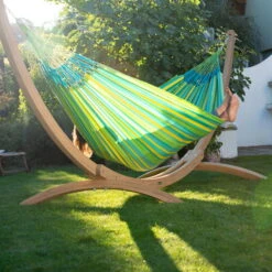 LA SIESTA Doppel-Hängematte 'Brisa' -Günstiges Gartenambiente Geschäft 3940200308 Doppel Haengematte Brisa Lime wetterbestaendig 12 86052