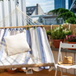 LA SIESTA Doppel-Stabhängematte 'Alisio', Sea Salt -Günstiges Gartenambiente Geschäft 3940200309 Doppel Stabhaengematte Alisio Sea Salt wetterbestaendig 1 86055