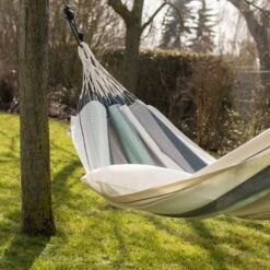 LA SIESTA Hängematte 'Modesta', Olive, L 300 X B 140 Cm -Günstiges Gartenambiente Geschäft 3940200331 Single Haengematte Modesta Olive Bio Baumwolle 5 106175